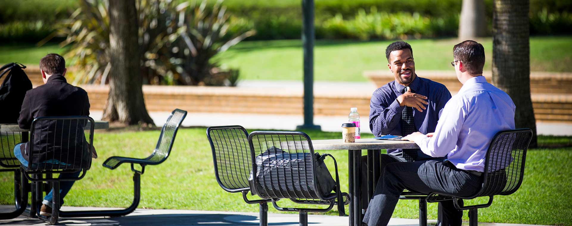 Students chatting on campus